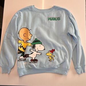 Blue Peanuts Character Sweatshirt M